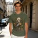 Skeleton with Coffee and Plants T-Shirt Graphic