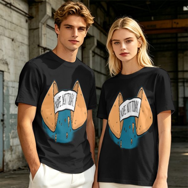 Olive T-Shirt With Funny Fortune Cookie 'Nope Not Today' Print