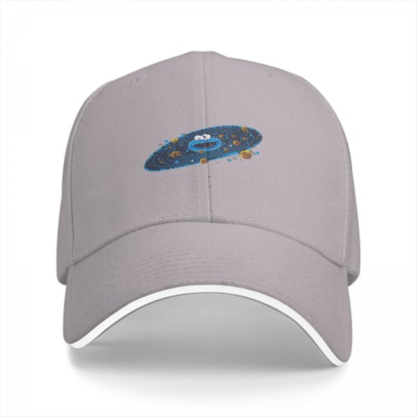 Black Baseball Cap With Cookie Monster Galaxy Print