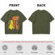 Olive green t-shirt with pear pi pie graphic design