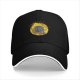Black baseball cap with cartoon Ctrl character holding a coffee mug