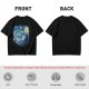 Olive T-Shirt with Starry Night Art Print