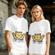 Olive T-Shirt with Happy Raised Paw Cat and 'NOTHING' Print