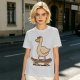 Olive T-Shirt Featuring a Cool Duck Wearing Sunglasses Riding a Skateboard