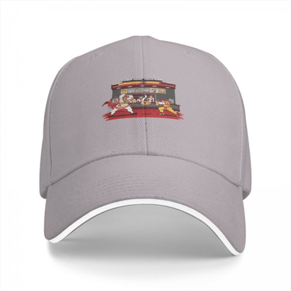 Black Baseball Cap With Street Fighter Arcade Fight Graphic