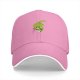 Black baseball cap with cute sad vegetable graphic print