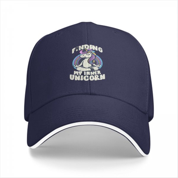 Finding My Inner Unicorn Black Baseball Cap