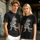 Olive T-Shirt with Gentleman T-Rex Dinosaur Print