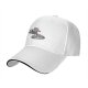 Black baseball cap with raccoon driving car and bad decisions print