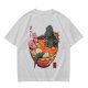Godzilla in spicy ramen bowl graphic tee