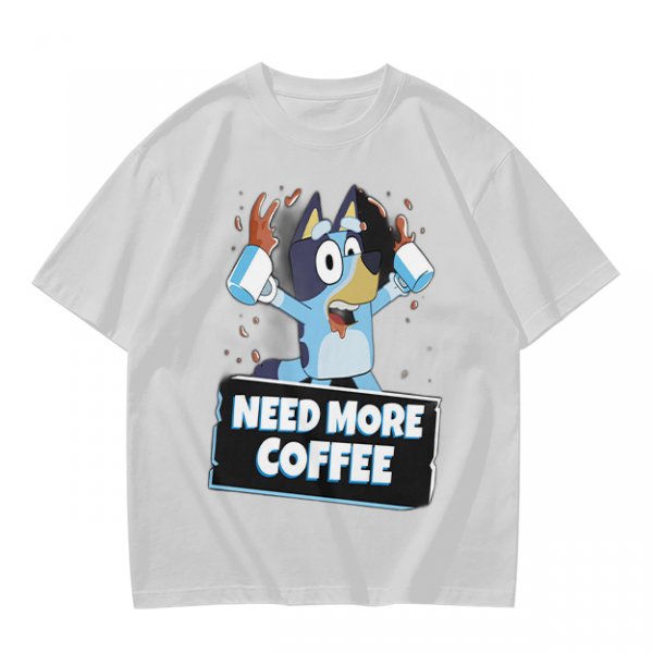 Bluey Character 'Need More Coffee' Graphic T-Shirt