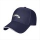 Black Baseball Cap With Funny Disconnected Stick Figure Print