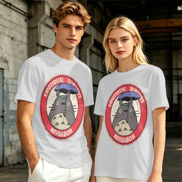 Olive T-Shirt with Emotional Support Neighbor Totoro Graphic