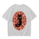 Olive T-Shirt With Cute Black Cat Holding Candy Surrounded By Sweets
