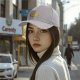 Black Baseball Cap With Cute Bread And Butter Cartoon Print