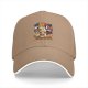 Black Baseball Cap With Cute Stacked Kittens Graphic