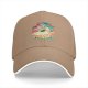 Black Baseball Cap With Whimsical Retro Animal Graphic Print