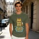 Grumpy Orange Cat Playing Settlers of Catan Board Game T-Shirt