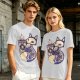 Halloween Skeleton Fox Holding Ghoul Brew Cup T-Shirt