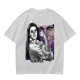 Olive T-shirt with vintage woman flexing arm graphic print