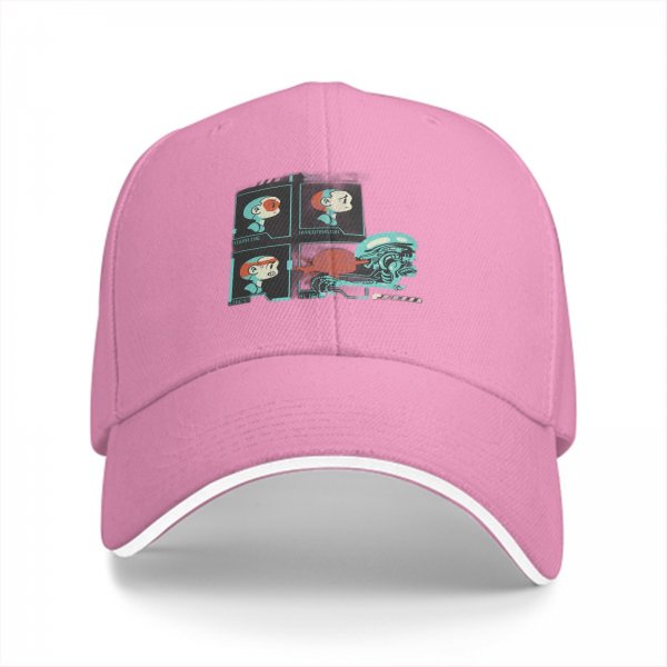 Black Baseball Cap With Sci-Fi Alien Facehugger Art Print
