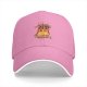 Black baseball cap with flame and banner graphic design