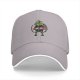 Black Baseball Cap with Green Orc Warrior Graphic Print