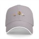 Black baseball cap with cartoon flame and character bike designs