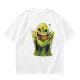 Olive T-Shirt With Playful Green Slime Monster Graphic