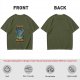 Olive T-Shirt with Psychedelic Time and Space Meltdown Tardis Art
