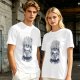Olive graphic t-shirt with raccoon 'Live Fast Eat Trash' print