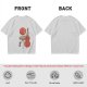 Olive T-Shirt With Crane Playing Cello Red Moon Art Print