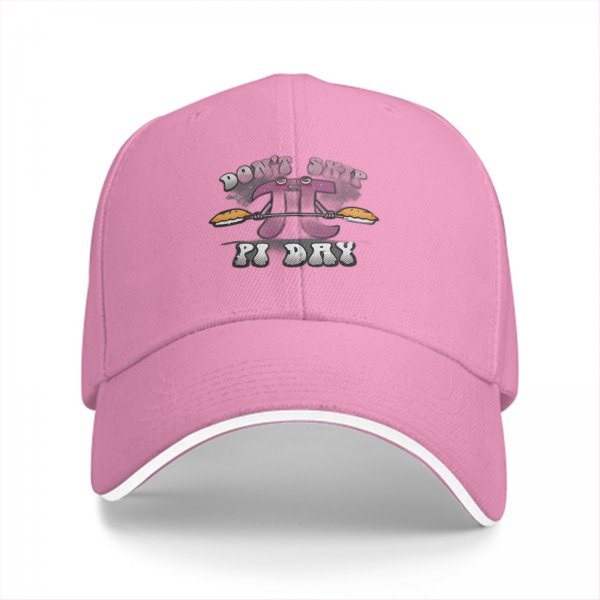 Don't Skip Pi Day Black Baseball Cap With Fun Math Pie Art