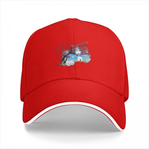 Black Baseball Cap With Whimsical Night Tree And Sheep Art Print