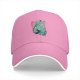 Black baseball cap with anime forest spirit graphic print
