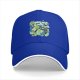 Black baseball cap with tiny drinks soda and alien graphic print