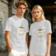 Olive Green T-Shirt With Cute Smiling Steaming Coffee Cup Print