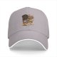 Black baseball cap with fantasy cat adventure graphic print