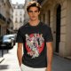 Olive T-shirt with Ghostbusters parody female character graphic print