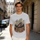 Olive Green Graphic T-Shirt with Burned Calories Print