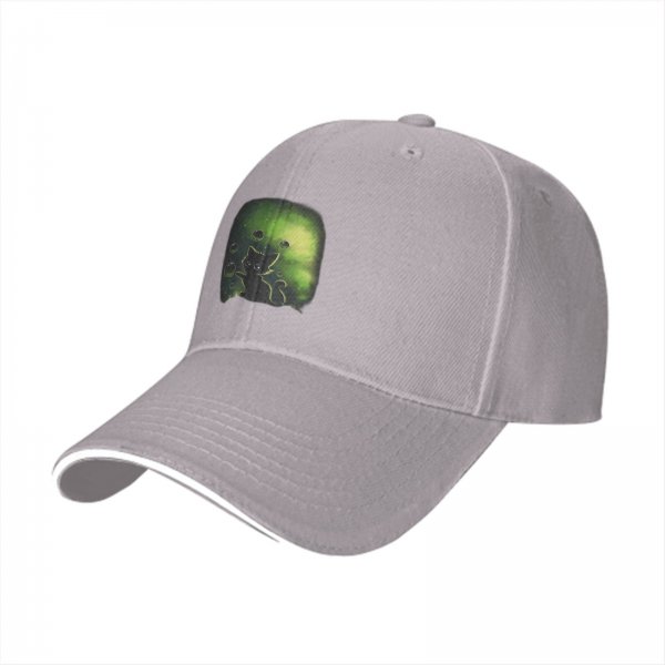 Black Baseball Cap With Glowing Green Cat Bubble Art Print