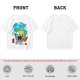 Olive T-shirt with anime pig pilot and seaplane graphic