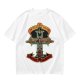 Olive graphic t-shirt with swords n sorcery appetite for sacrifice cross design