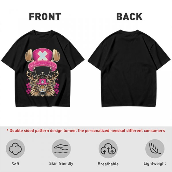 Olive T-Shirt with Tony Tony Chopper Lion Art Print
