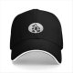 Black baseball cap with vintage cartoon character graphic