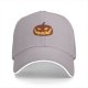 Black baseball cap with jack-o'-lantern featuring Calcifer design