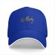 Black Baseball Cap With Rooster And Small Warrior Graphic Design