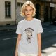 Olive Green T-Shirt with 'Hello Monday!' Coffee Character Graphic