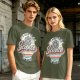 Olive T-Shirt With 'It's Like Magic Science But Real' Retro Print
