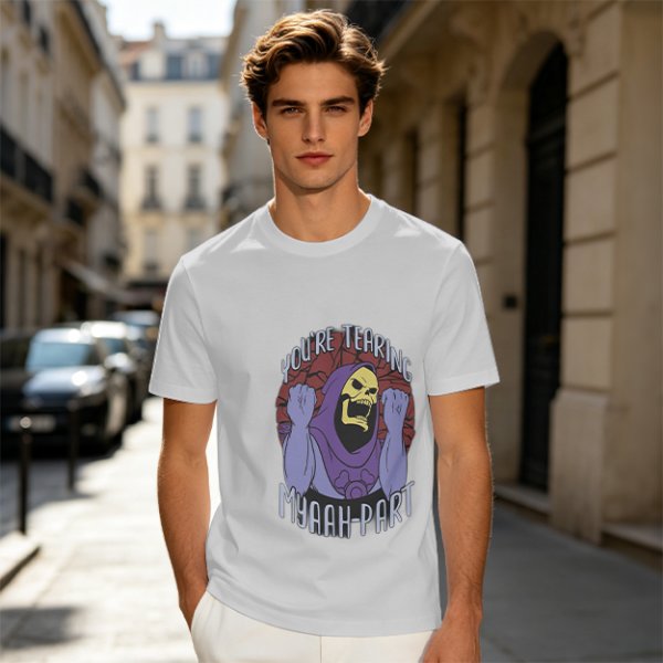 Olive T-Shirt With Skeletor 'You're Tearing Myaah-Part' Graphic